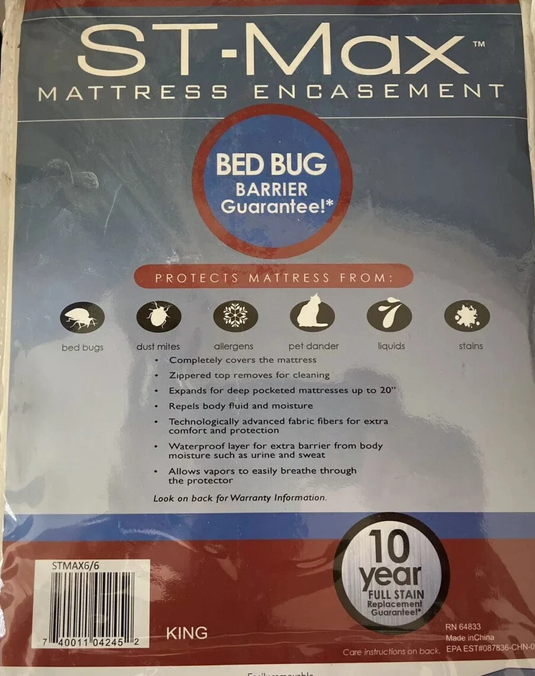 Protect-A-Bed BOM3710 Mattress Encasement King Jersey Knit Pk8 46e460