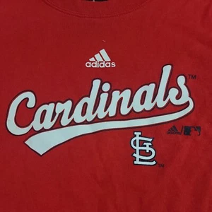 St Louis Cardinals Shirt Women XL Red Holliday 7 ADIDAS T Shirt Short Sleeve Tee - Picture 1 of 9