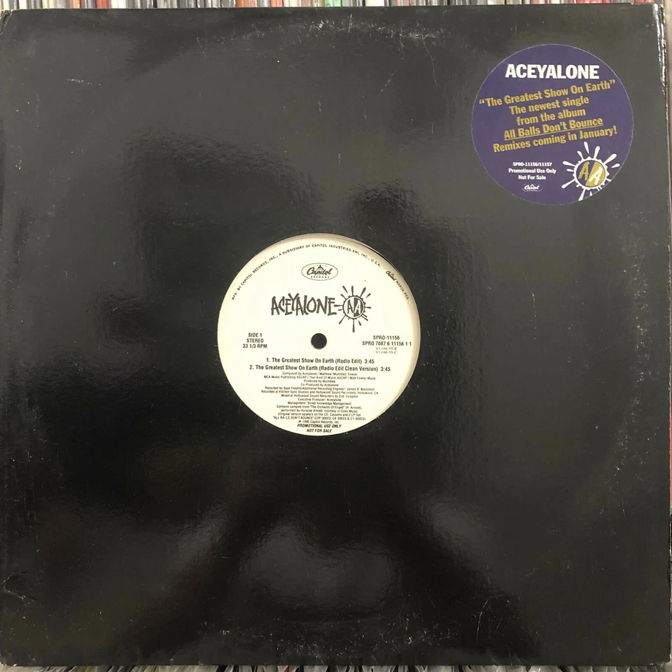 ACEYALONE - THE GREATEST SHOW ON EARTH (12")  1995!!!  RARE!!!  MUMBLES!!! Foto 1 de 1