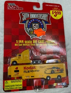 50TH ANNIVERSARY NASCAR 1948-1998 DIE CAST KODAK STOCK CAR & TEAM TRANSPORTER - Picture 1 of 6