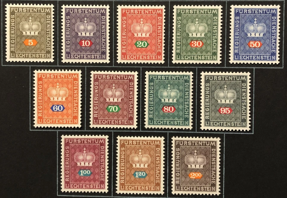 Лихтенштейн O47-58 как новый H полный комплект официальные лица 1968-69 - Изображение 1 из 1