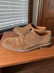 ALDEN x JCREW 9.5D SNUFF SUEDE LONGWING BLUCHER LWB DRESS SHOES 9.5 D - Picture 1 of 23