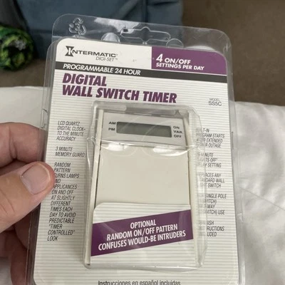 Intermatic SS5C Programmable Digital Wall Switch Security Timer White 120V 60Hz - Image 1 of 4