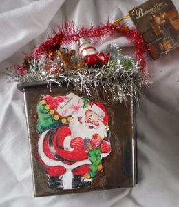BETHANY LOWE DESIGNS Oropel Vintage y Juguete Lata Adorno de Navidad, 8" h Nuevo de Lote Antiguo/Nuevo con Etiquetas - Imagen 1 de 7