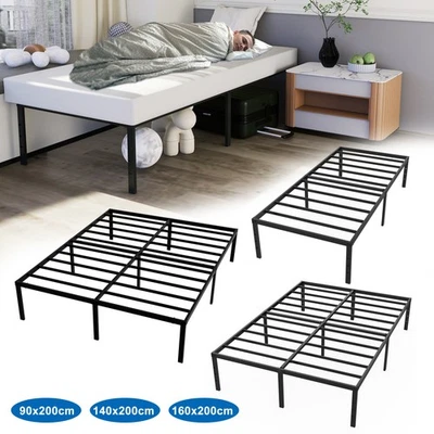 Metallbett Klappbar Bettrahmen Bettgestell Liegegestell Doppelbett 90/140/160cm - Bild 1 von 4