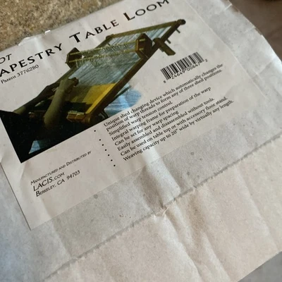 Weaving Loom Tapestry 20" Hardwood Frame Craft Tabletop Warping Oak Rods Warp - Image 1 of 4