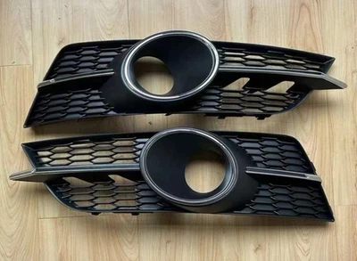 A Set Front Bumper Fog Light Grille Cover w/ACC For Audi A7 S-Line S7 2016-2018 - Image 1 of 2