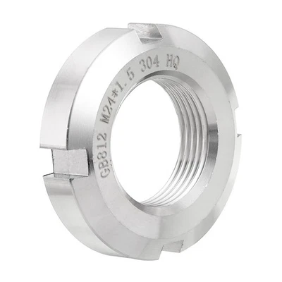 M24 x 1,5mm – 1 Stück Sicherungsmuttern mit vier Schlitzen,rund,Edelstahl 304 - Bild 1 von 4