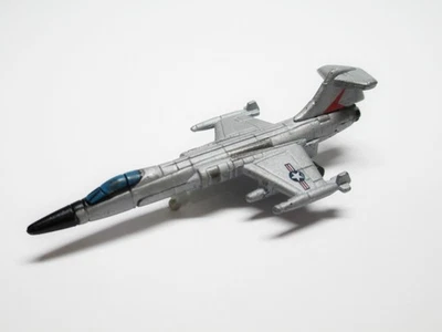Micro Machines Military Aircraft F-104 Starfighter Jet Silver Plane Galoob - Image 1 of 4