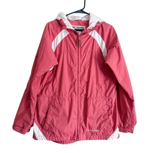 Columbia Storm Dry Waterproof Rain Jacket Hooded Packable Pink Breathable - Picture 1 of 10