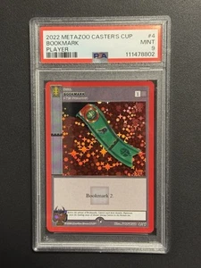 PSA 9 MINT Bookmark Full Holo 4/45 MetaZoo Caster Cup Player Stamped - Picture 1 of 2