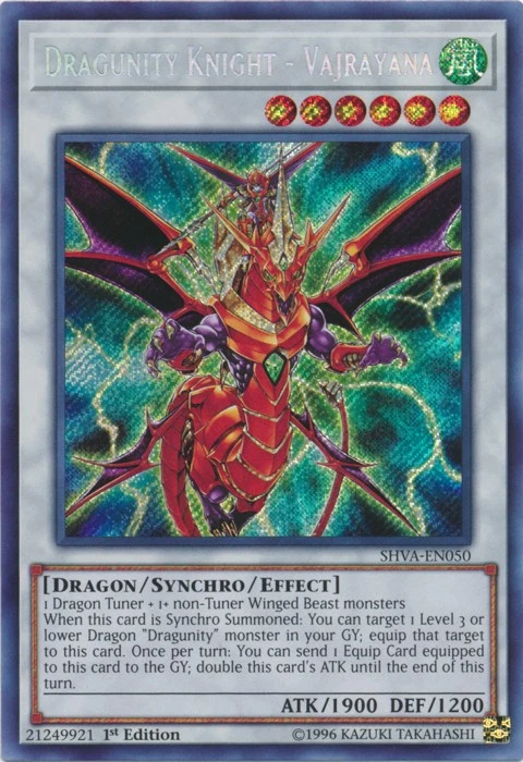 Dragunity Knight - Vajrayana - SHVA-EN050 - Secret Rare - 1st Edition - Near Min - Image 1 of 1