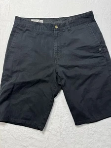 Volcom Mens Size 32 Chino Shorts Black Cotton Corporate Class - Picture 1 of 5