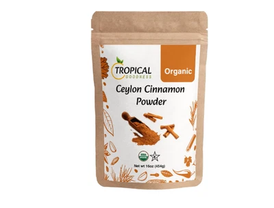 "Canela De Ceilan Organica En Polvo 100% Cruda De Sri Lanka 16 Oz Paquete" Foto 1 de 4