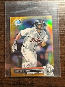 A99,732 - 2017 Bowman Chrome Mini Gold Refractors #BCP148 Christin Stewart/50