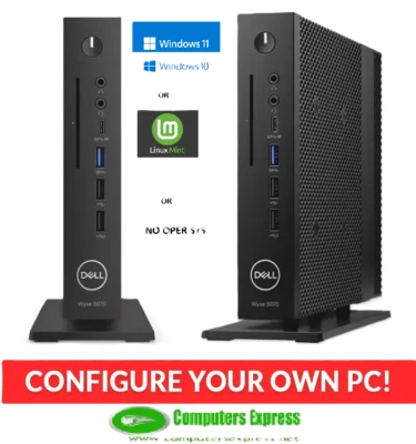Dell Wyse 5070|Intel Quad Celeron|Stand|Serial Port|Choose OS from drop down box - Image 1 of 4