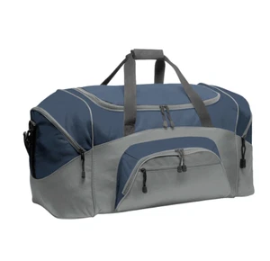 Port Authority Large Navy/Dark Charcoal Colorblock Sport Duffel Sales-Rep Sample - Picture 1 of 1