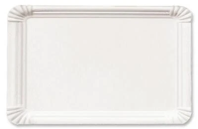  1500 Pappteller weiß 13x20cm Pappen Imbissteller Kuchenpappen - Bild 1 von 2