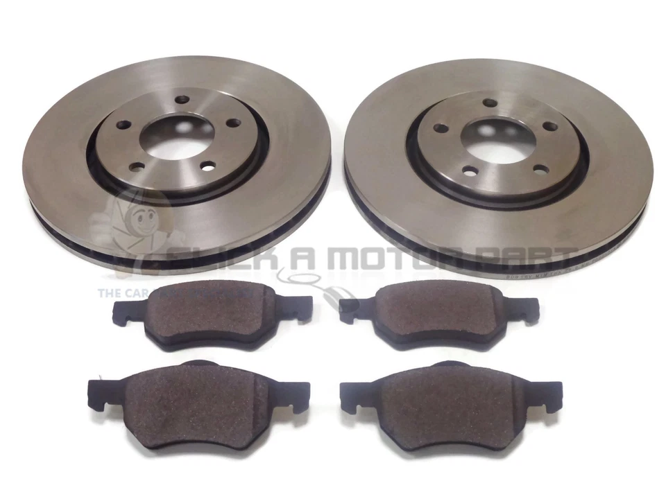 JUEGO DE 2 DISCOS Y PASTILLAS DE FRENO DELANTEROS CHRYSLER GRAND VOYAGER 2.5 CRD 2001-2007 NUEVO Foto 1 de 1