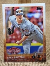 2015 Topps Update Series Zach Britton All Star Baseball Card US290 Orioles A3