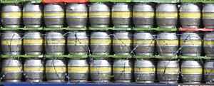 Photo 6x4 Kegs at Tennent's Brewery Glasgow Neatly-stacked metal kegs. c2013