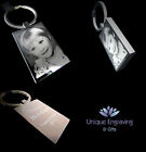 Personalised Photo Engraved Rectangle Keyring Keychain - Great Valentine's Gift!