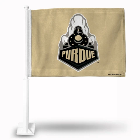 Purdue Boilermakers Car Flag. Gold Pole. Printed both sides. SAVE   #PAL Cover