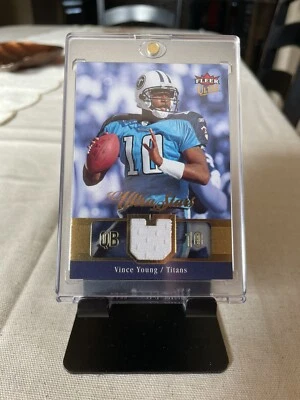 Vince Young 2007 Ultra Stars Gold Game Worn Patch #US-VY Tennessee Titans - Image 1 of 4