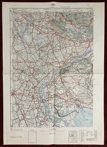 1951 Original Militär Topographische Karte Trst Triest Istrien Jugoslawien Italien - Bild 1 von 4