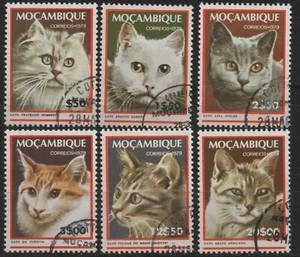 Mozambique 1979,  Domestic Cats,  SG 740- 745, CTO - Picture 1 of 1