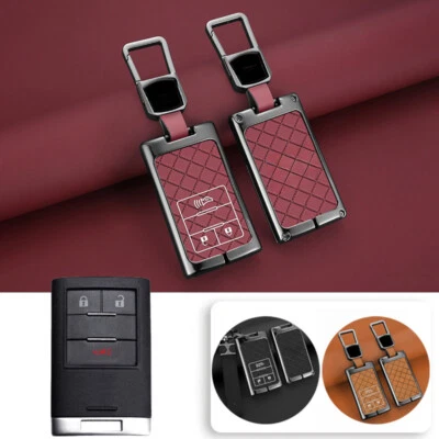 Funda para llave de coche de cuero de aleación de zinc para Cadillac Escalade ATS ESV STS EXT CTS Foto 1 de 4