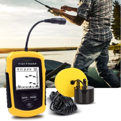 Portable Fish Finder 100M Depth Echo Sonar Sensor Alarm Transducer Fishfinder - Image 1 of 4