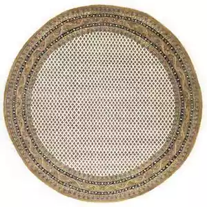 Handmade Indo-Botemir Round Rug Allover Floral Tribal Oriental Carpet 10X10 ft - Picture 1 of 16