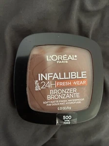 L'Oreal Paris Infallible 24H Fresh Wear Bronzer | 500 Dark | Soft Matte Finish - Picture 1 of 2