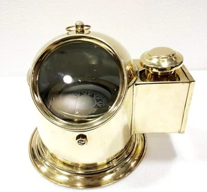 Vintage Messing schwimmendes Zifferblatt Binnacle kardanischer Kompass Maritim Schiff/Boot Öllampe - Bild 1 von 6