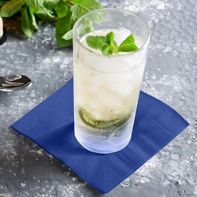 NAVY BLUE 50 Soft 2 Ply Disposable Dinner Cocktail Paper NAPKINS Party - Image 1 of 4