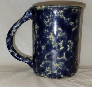 Bennington Vermont Potters Pottery 1967 DG Blue Agate Spongeware Mug # 4036 - Picture 1 of 14