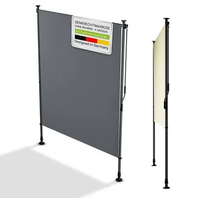 Senkrechtmarkise Klemmmarkise Sichtschutz Balkon Wetterfest Rollo Juskys®