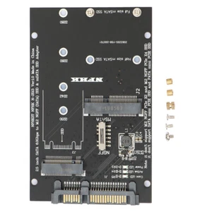 M.2 NGFF MSATA SSD vers SATA 3.0 Adaptateur 2 en 1 Convertisseur Carte pour PC - Photo 1/8