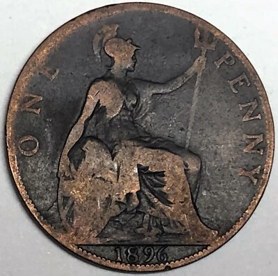 # C9742    GREAT BRITAIN     COIN,     LARGE  PENNY    1896 - Image 1 of 2
