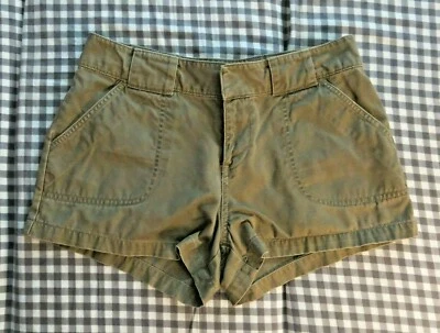 Old Navy cargo/chino shorts marrón/verde oliva tiro medio talla 1 Foto 1 de 4
