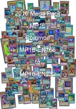 Yugioh! 2016 Mega Pack, MP16, Common, 1st Edition, This Listing 166 to 232