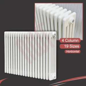 4 Column White Horizontal Radiators ULTRAHEAT TUBULARO Wall/Floor - Picture 1 of 7