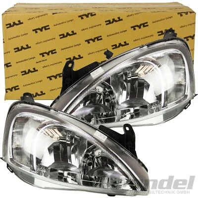 2x TYC HAUPTSCHEINWERFER H7/H7 BLINKER GERIFFELT passend für OPEL CORSA C COMBO - Bild 1 von 4