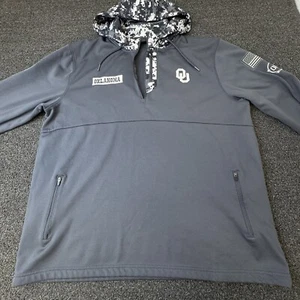 Colosseum Oklahoma OHT Military Appreciation Digital Camo Hoodie Mens XXL Gray - Picture 1 of 12