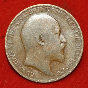 Reino Unido One Penny 1906 Edward VII KM# 794.2 Sp# 3990 - Imagen 1 de 2