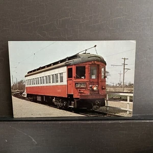 Chrome Postcard Illinois Railway Museum #341 electric train car locomotive UNP - Picture 1 of 3