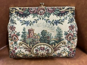 Made in France Floral Tapestry Evening Bag/Purse/Clutch - Picture 1 of 16
