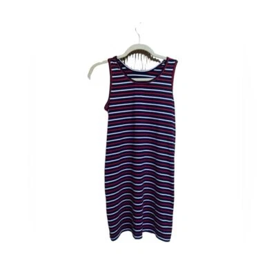 Vestido regata Vineyard Vines meninas Sankaty tamanho grande (14) vermelho branco e azul - Imagem 1 de 4