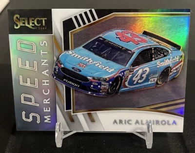 2017 Panini Select - Speed Merchants Aric Almirola #S23 White Prizm /50 - Image 1 of 2